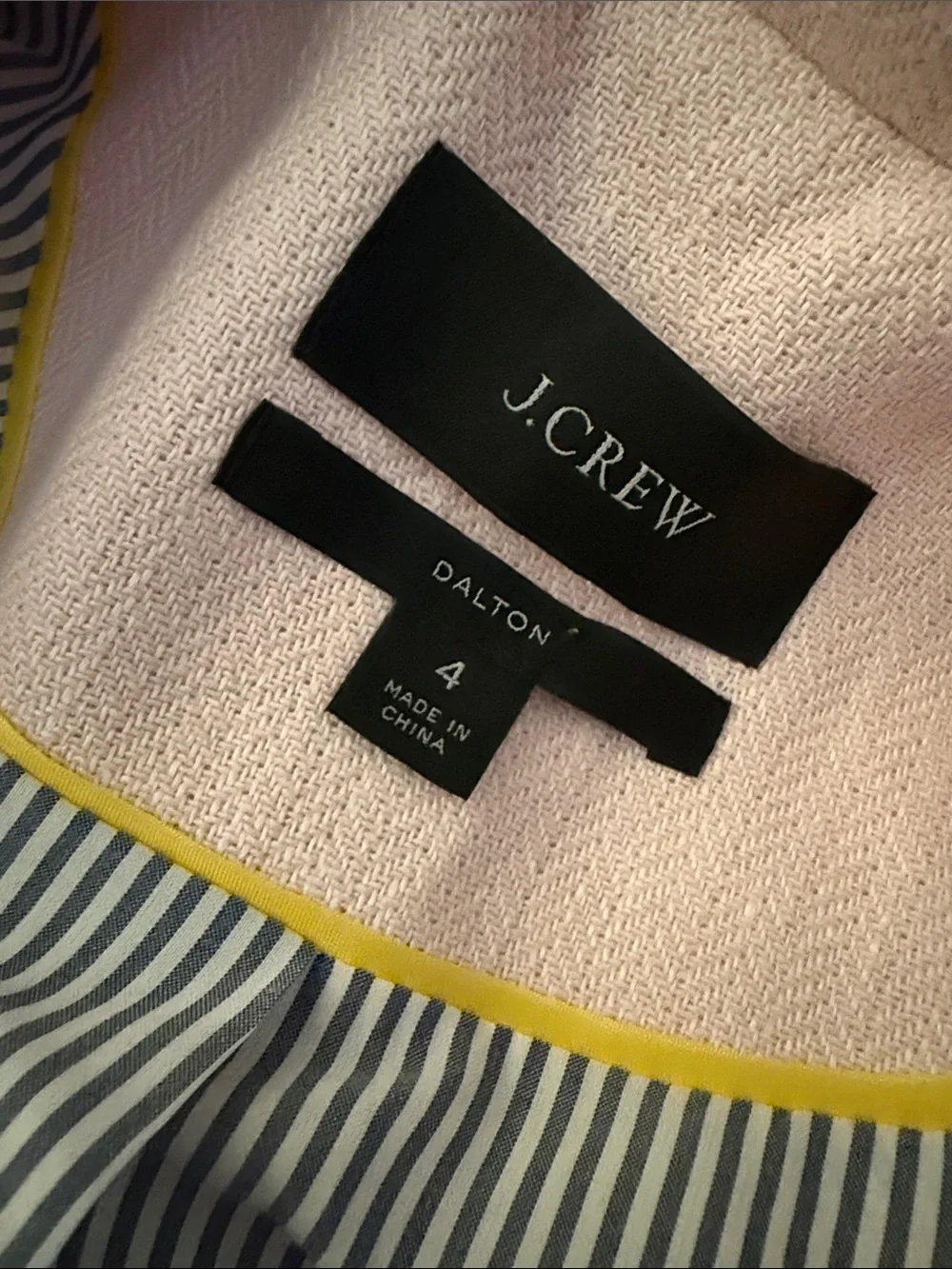 J.Crew Dalton Blazer in Italian Cotton-Linen Pale Pink - Size s4